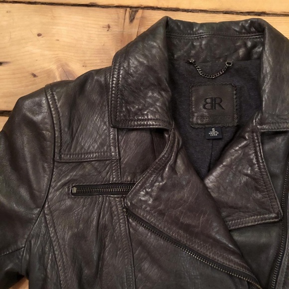 Leather moto jacket - size small - Picture 3 of 5